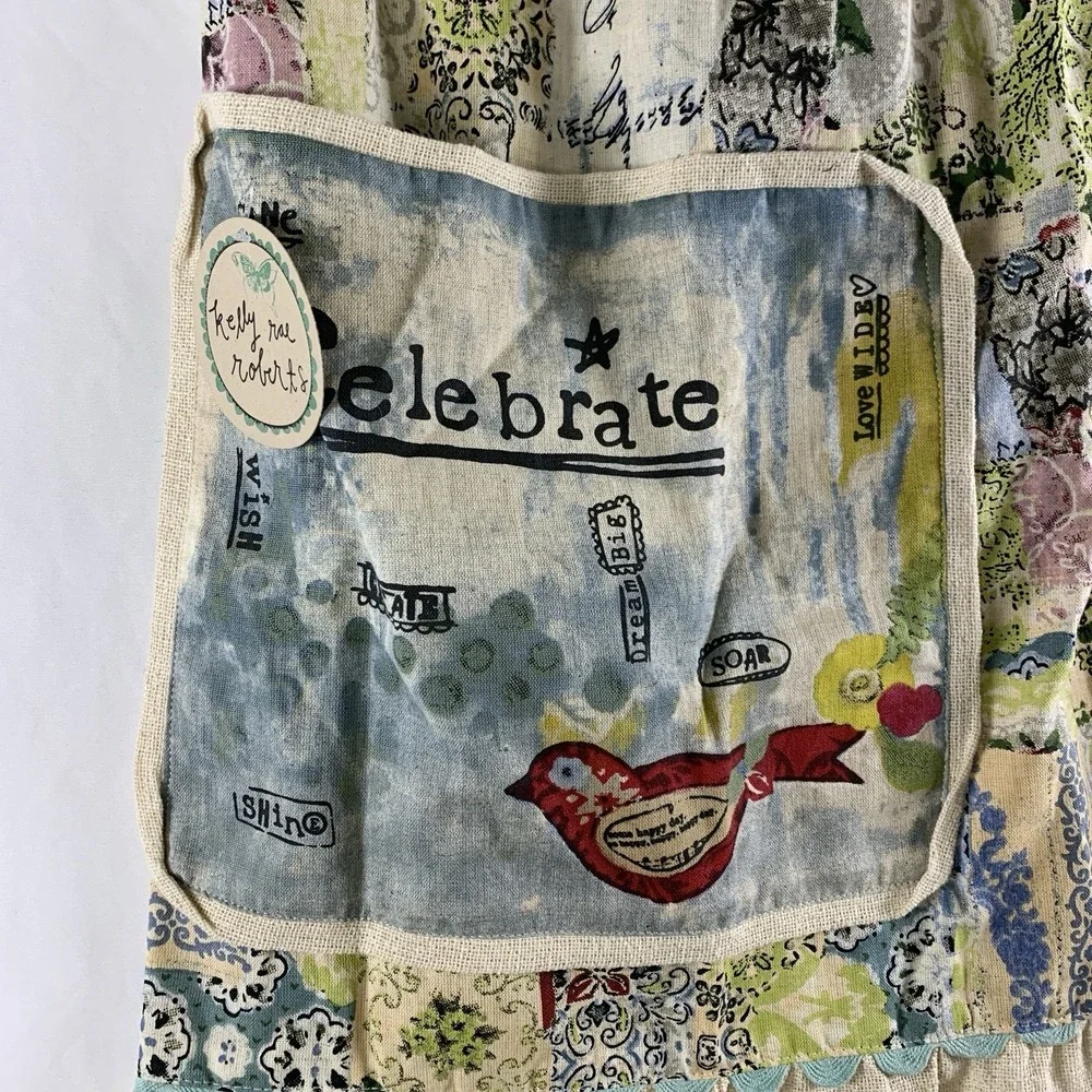 Kelly Rae Roberts Half Apron 2012 Cotton Flax Cottage Country Farmhouse Gift